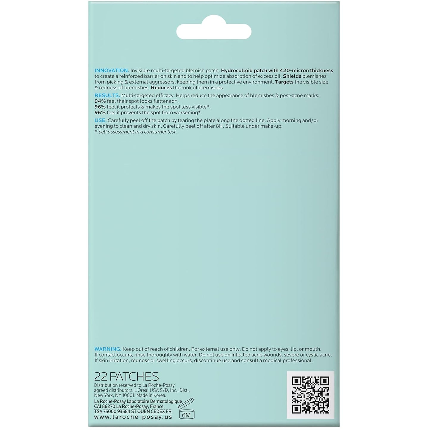 La Roche-Posay Effaclar Multi-Target Blemish Patches, Hydrocolloid Pimple Patches For Face Shields, Targets & Absorbs, Suitable Under Makeup, 22 Patches, 12 Small Size & 10 Medium Size