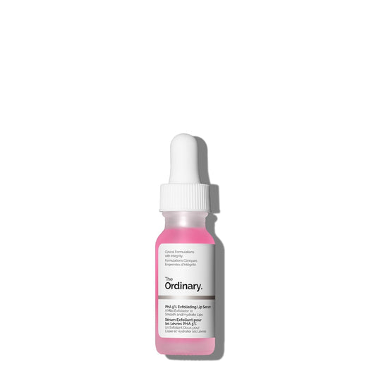 The Ordinary PHA 5% Exfoliating Lip Serum, Hydrating Overnight Lip Exfoliator Treatment, 0.5 Fl Oz