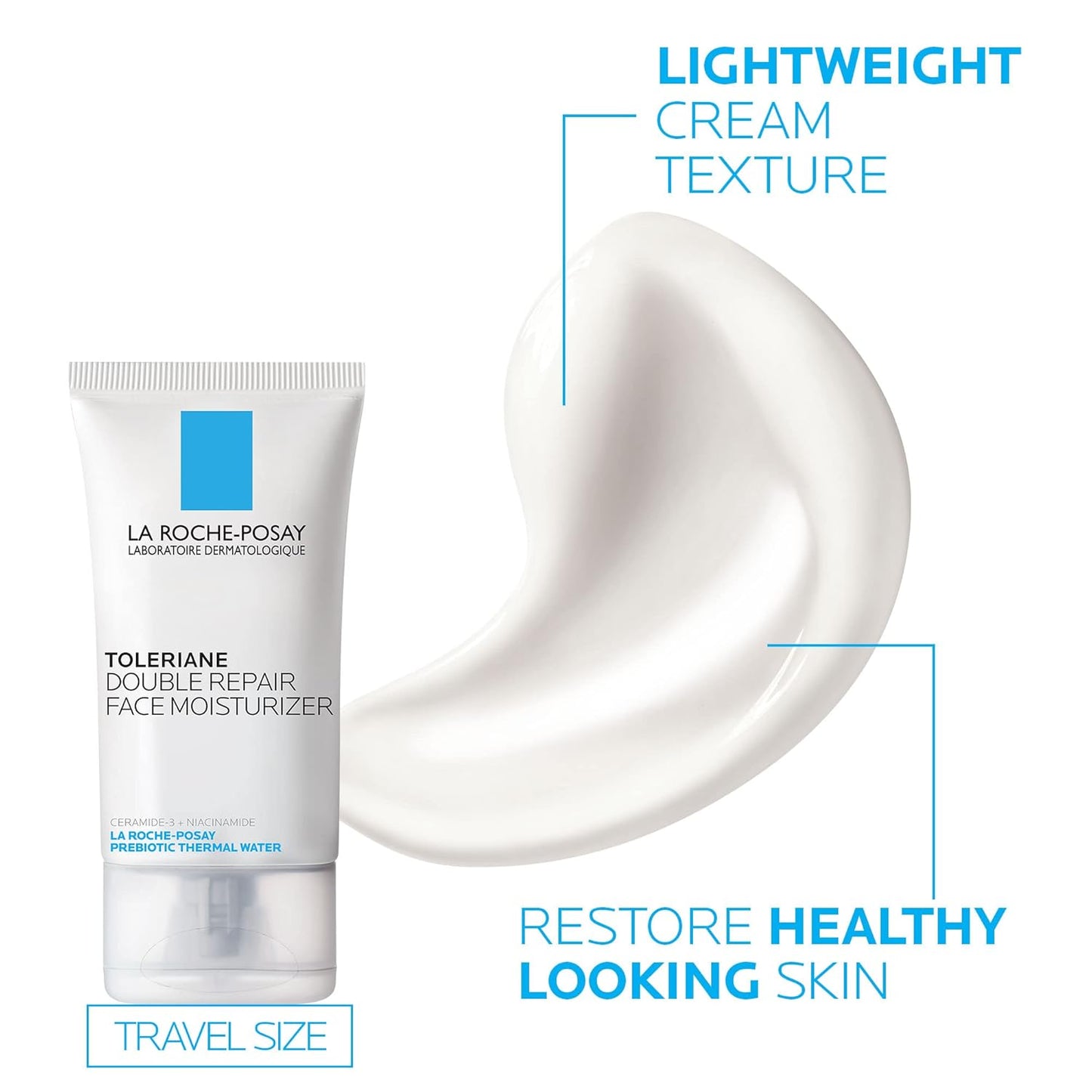 La Roche-Posay Toleriane Hydrating Gentle Face Cleanser, Hydrating Facial Cleanser With Niacinamide + Ceramides, Daily Face Wash For Dry Skin To Normal Skin, Sensitive Skin Tested, Fragrance Free