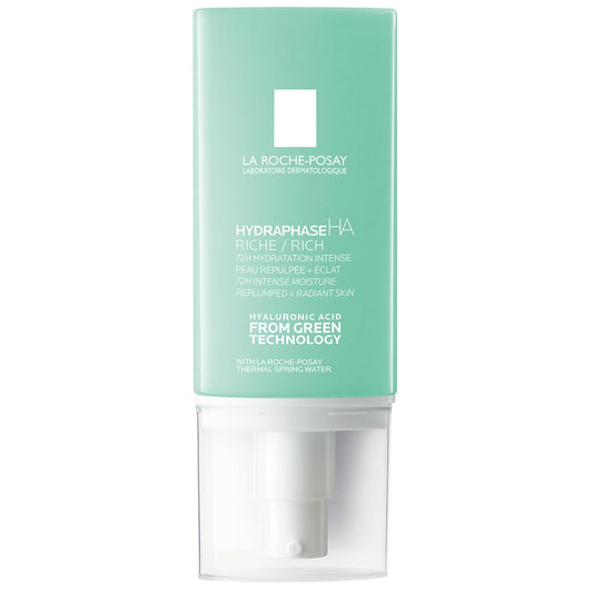 La Roche-Posay Hydraphase HA Rich, Hyaluronic Acid Face Moisturizer for Dry Skin with 72HR Hydration, Oil Free & Non-Comedogenic, 50 ML, 1.69 fl. oz.