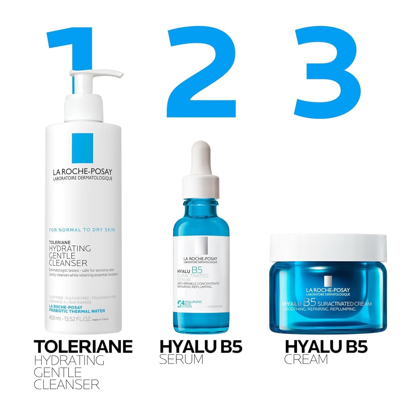 La Roche-Posay Hyalu B5 Suractivated Anti-Aging Face & Neck Cream, Firming Face Moisturizer With 3 Types of Hyaluronic Acid for All Skin Types, 72hr Hydration + Anti-Wrinkle, Fragrance Free, 1.7fl oz