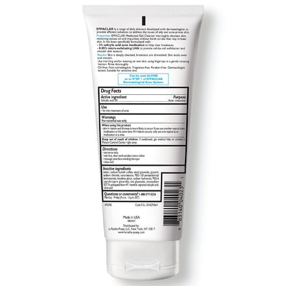 La Roche-Posay Effaclar Medicated Gel Cleanser, 2% Salicylic Acid Cleanser + LHA + Glycerin, Foaming Acne Face Wash, Helps Clear & Prevent Acne Breakouts, Oil Free, Targets Excess Oil