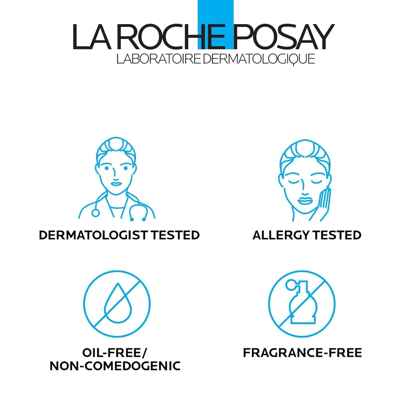 La Roche-Posay Toleriane Dermo Facial Cleanser for Face & Eyes, Gentle Face Wash and Makeup Remover, Milky Texture, Fragrance Free, Preservative Free