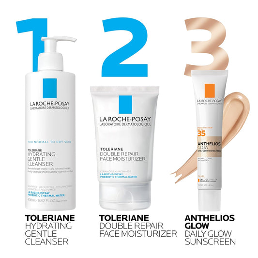 La Roche-Posay Anthelios Glow Tinted Sunscreen for Face with SPF 35, Broad Spectrum Protection, For All Skin Types Including Sensitive Skin, 24Hr Hydration, Lightweight & Fast Absorbing, Glowy Finish