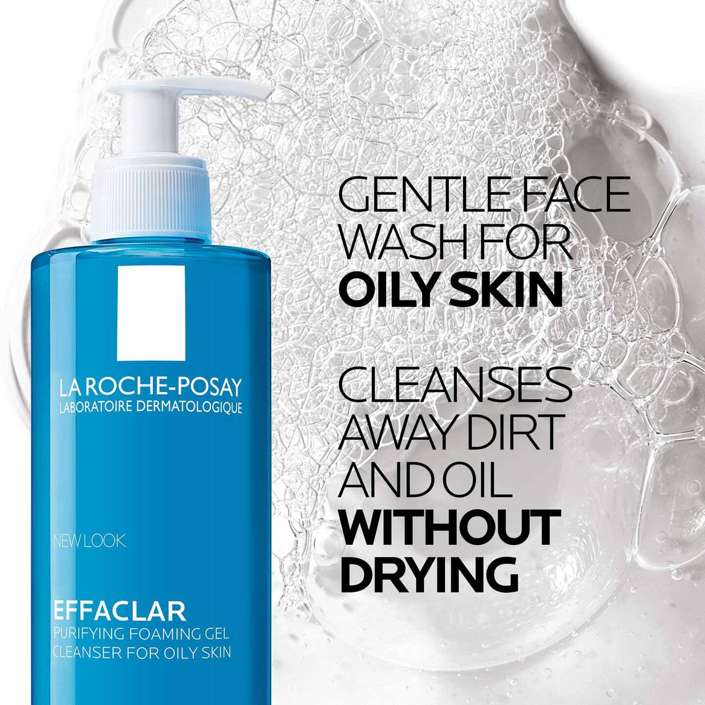 La Roche-Posay Effaclar Purifying Foaming Gel Cleanser for Oily Skin, With Zinc Pidolate To Remove Excess Oil, Alcohol Free & Oil Free, Face Wash For Oily Skin, Dermatologist & Sensitive Skin Tested