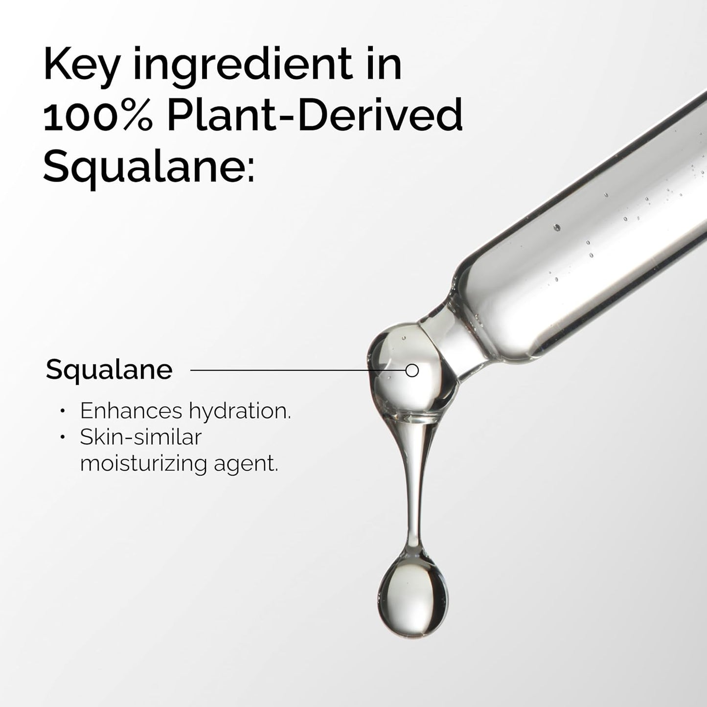 The Ordinary 100% Plant-Derived Squalane, for Skin and Hair, Lightweight Hydration, and Moisture Barrier Support, 1 Fl Oz