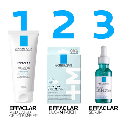 La Roche-Posay Effaclar Multi-Target Blemish Patches, Hydrocolloid Pimple Patches For Face Shields, Targets & Absorbs, Suitable Under Makeup, 22 Patches, 12 Small Size & 10 Medium Size