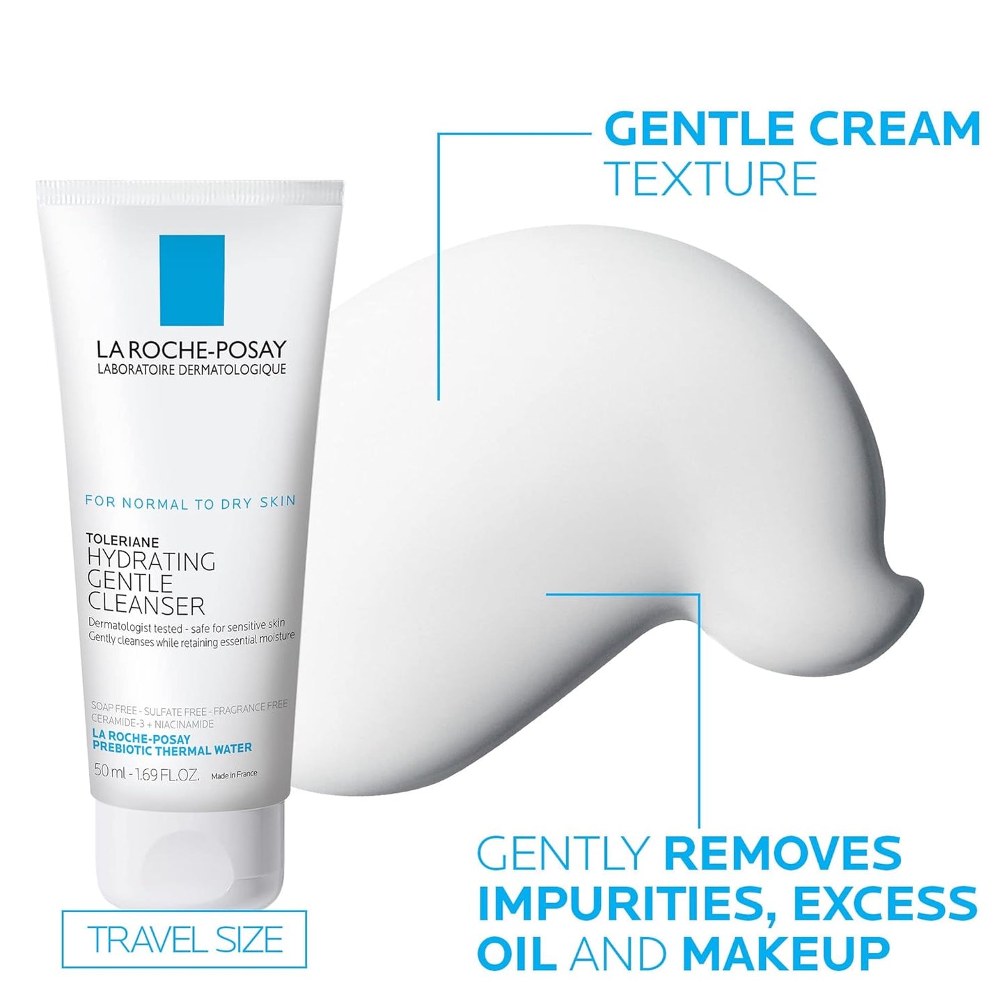 La Roche-Posay Toleriane Double Repair Face Moisturizer, Daily Moisturizer Face Cream with Ceramide & Niacinamide for All Skin Types, Immediate Comfort & Long Lasting Hydration, Fragrance Free