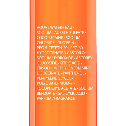 La Roche-Posay Vitamin C Brightening Face Wash, Gentle Foaming Facial Cleanser with Vitamin Cg and Vitamin B3 to Brighten and Even Skin Tone, Vitamin C Face Wash that Cleanses Dirt & Makeup, 200ml