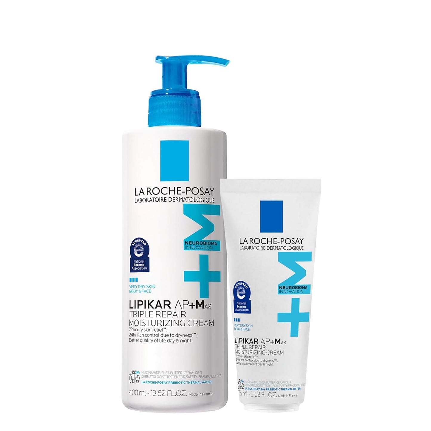 La Roche-Posay Lipikar AP+MAX Triple Repair Moisturizing Body Cream | Face & Body Lotion for Dry Skin with Shea Butter & Niacinamide | Gentle Moisturizer for Very Dry, Rough & Sensitive Skin