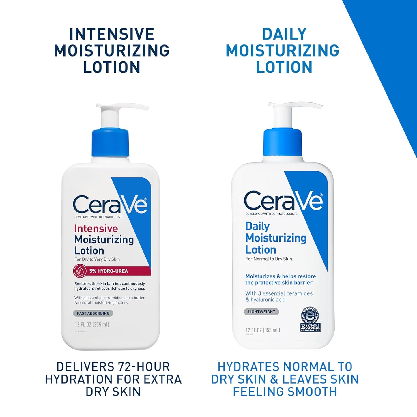 CeraVe Intensive Moisturizing Lotion, Hydro-Urea + Shea Butter, Body Lotion For Dry Skin, Relieves Signs Of Extra Dry Skin, Non Greasy Hydrating Cream For Rough, Tight, Red & Itchy Skin, 16oz