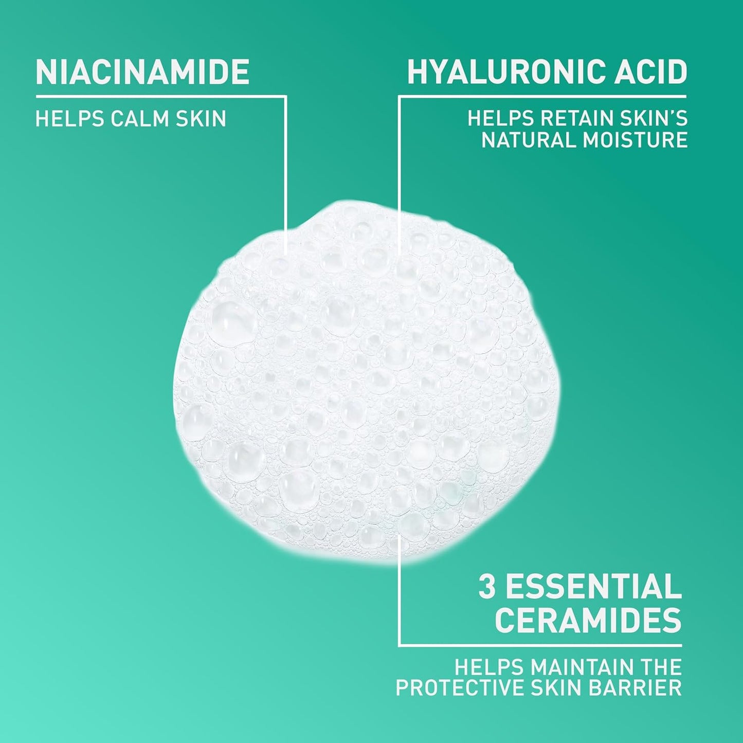 CeraVe Foaming Facial Cleanser, Daily Face Wash for Oily Skin with Hyaluronic Acid, Ceramides, and Niacinamide, Fragrance Free Paraben Free, 12 Fluid Ounce