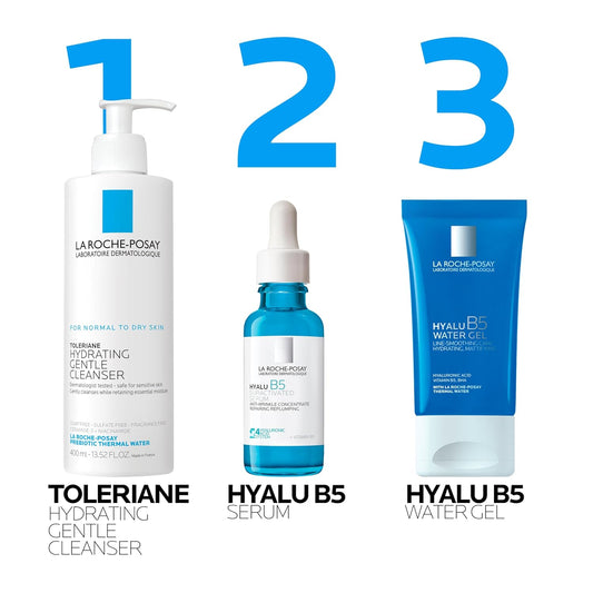 La Roche-Posay Hyalu B5 Water Gel Face Moisturizer, Hydrating Face Cream With Hyaluronic Acid, Lightweight & Non-Comedogenic, Minimizes Pores, All Skin Types & Sensitive Skin Tested, 1.35 fl oz