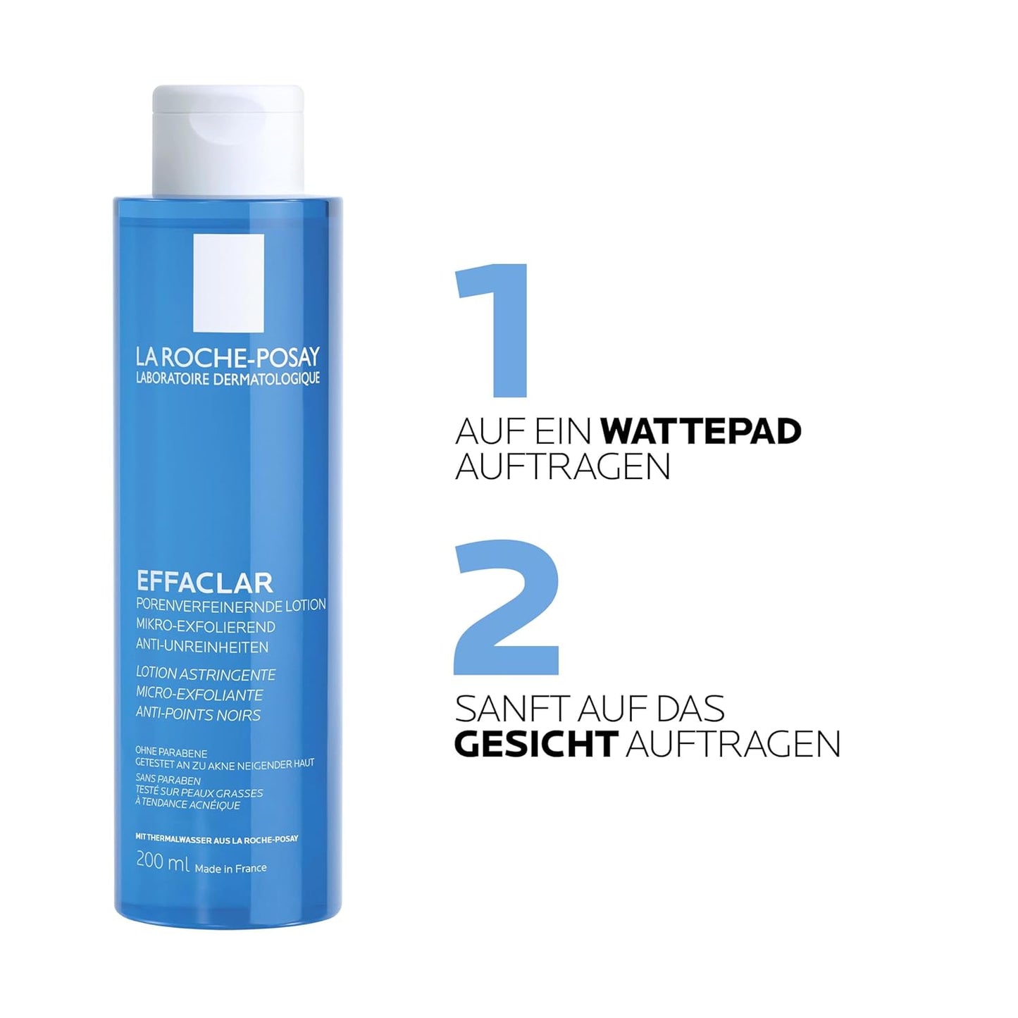 La Roche-Posay Effaclar Astringent Face Toner for Oily Skin, with Exfoliating LHAs to Minimize Appearance of Pores and Smooth Skin Texture