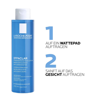 La Roche-Posay Effaclar Astringent Face Toner for Oily Skin, with Exfoliating LHAs to Minimize Appearance of Pores and Smooth Skin Texture