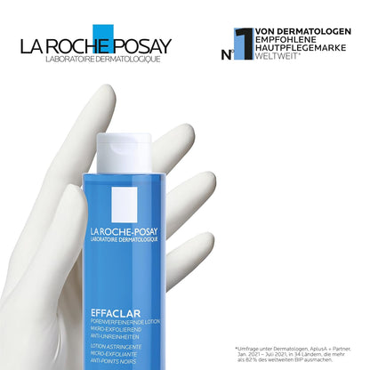 La Roche-Posay Effaclar Astringent Face Toner for Oily Skin, with Exfoliating LHAs to Minimize Appearance of Pores and Smooth Skin Texture