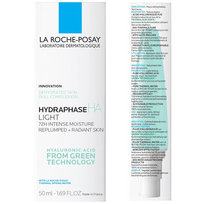 La Roche-Posay Hydraphase HA Light Face Moisturizer, Hyaluronic Acid Face Moisturizer with 72HR Hydration, Oil Free & Non-Comedogenic, 50 ML, 1.69 fl. oz.