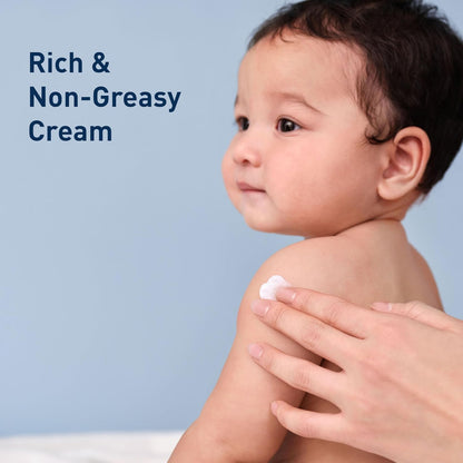 CeraVe Baby Cream, Gentle Moisturizing Cream with Ceramides, Fragrance, Paraben, Dye & Phthalates Free, Rich & Non-Greasy Feel, Gentle Baby Skin Care, 8 Ounce