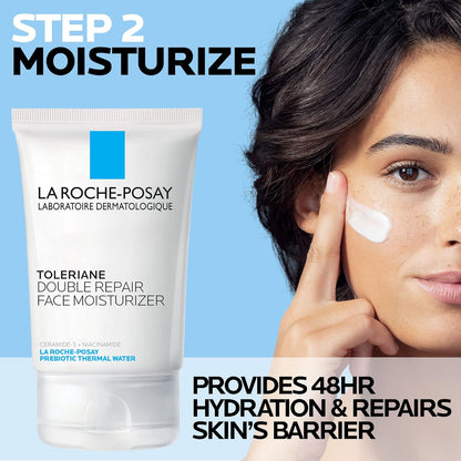 La Roche-Posay Toleriane Double Repair Face Moisturizer, Daily Moisturizer Face Cream with Ceramide & Niacinamide for All Skin Types, Immediate Comfort & Long Lasting Hydration, Fragrance Free