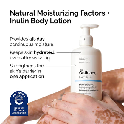 The Ordinary Face & Body Set Daily Skincare Routine with Niacinamide 5% Face & Body Emulsion, Natural Moisturizing Factors + Inulin Body Lotion, and Natural Moisturizing Factors + Hyaluronic Acid