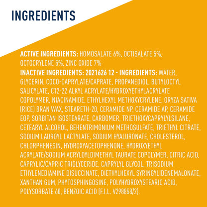 CeraVe Hydrating Sheer Sunscreen with SPF 30 for Face and Body, Mineral & Chemical Sunscreen for Men & Women with Zinc Oxide, Hyaluronic Acid and Ceramides, Paraben-Free + Fragrance-Free, 3 Ounces