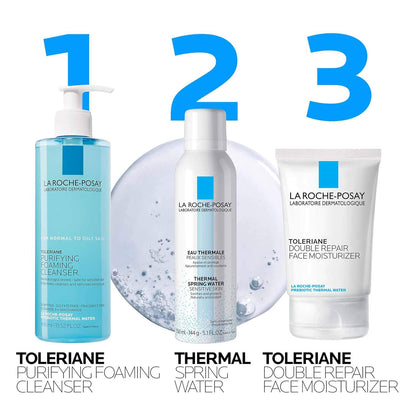 Bundle of La Roche-Posay Toleriane Purifying Foaming Facial Cleanser + Toleriane Double Repair Face Moisturizer