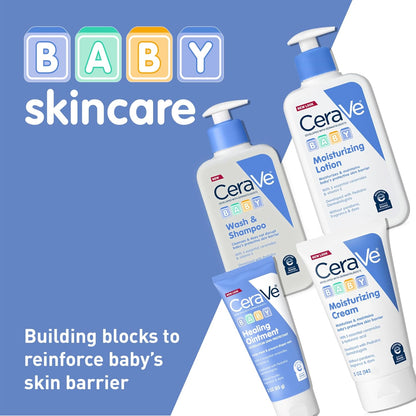 CeraVe Baby Cream, Gentle Moisturizing Cream with Ceramides, Fragrance, Paraben, Dye & Phthalates Free, Rich & Non-Greasy Feel, Gentle Baby Skin Care, 8 Ounce