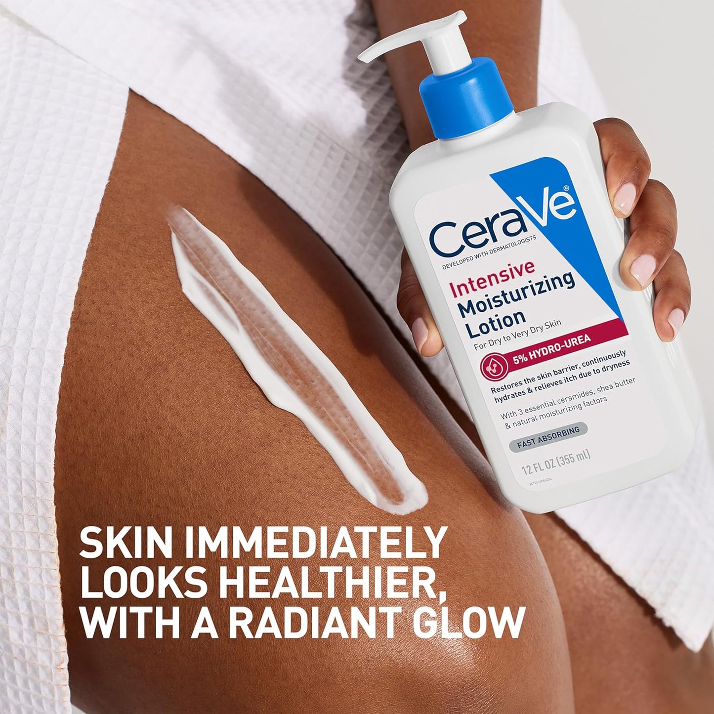 CeraVe Intensive Moisturizing Lotion, Hydro-Urea + Shea Butter, Body Lotion For Dry Skin, Relieves Signs Of Extra Dry Skin, Non Greasy Hydrating Cream For Rough, Tight, Red & Itchy Skin, 16oz