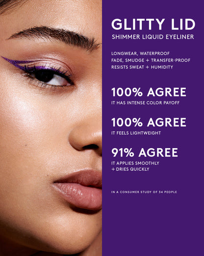 Glitty Lid Shimmer Liquid Eyeliner — Amethyzz